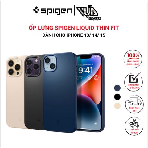  ỐP LƯNG IPHONE 14 SPIGEN THIN FIT chất liệu TPU cao cấp có độ dẻo đễ tháo lắp 