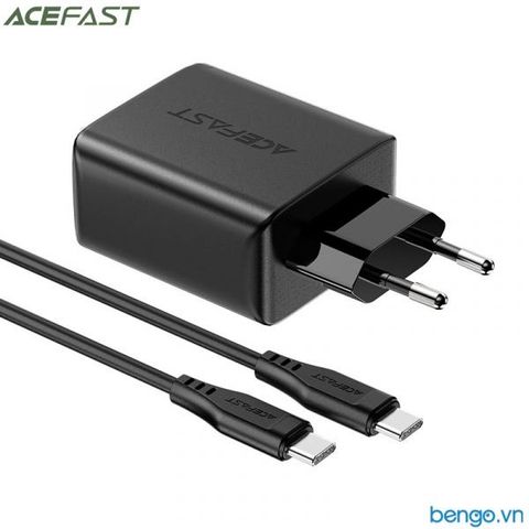  Củ Sạc ACEFAST PD3.0 65W 3 cổng USB-C+USB-C+USB-A (EU) -A13 Tương thích và có thể sạc cùng lúc nhiều thiết bị 