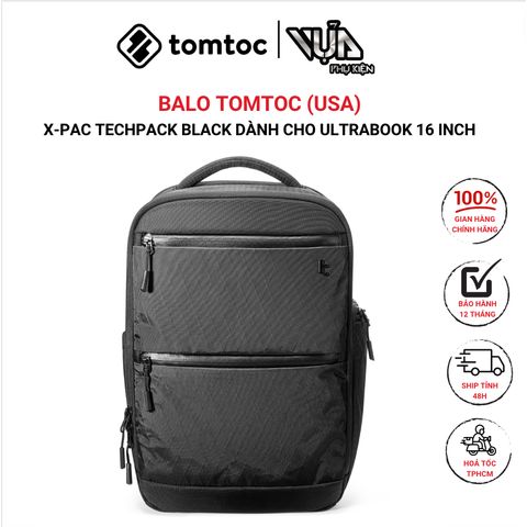  BALO TOMTOC (USA) X-PAC TECHPACK BLACK Dành Cho ULTRABOOK 16 Inch 30L 