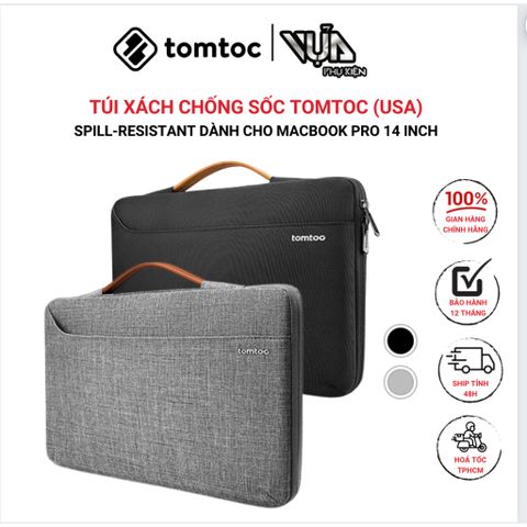  TÚI XÁCH CHỐNG SỐC TOMTOC (USA) SPILL-RESISTANT Dành Cho MACBOOK PRO 14 Inch 