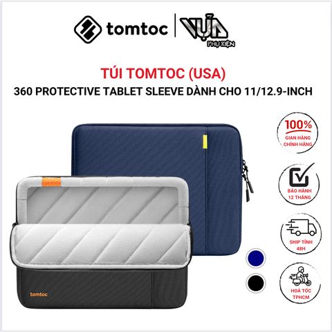  TÚI CHỐNG SỐC TOMTOC (USA) 360 PROTECTIVE TABLET SLEEVE DÀNH CHO 11 / 12.9-INCH IPAD PRO M2/M1 