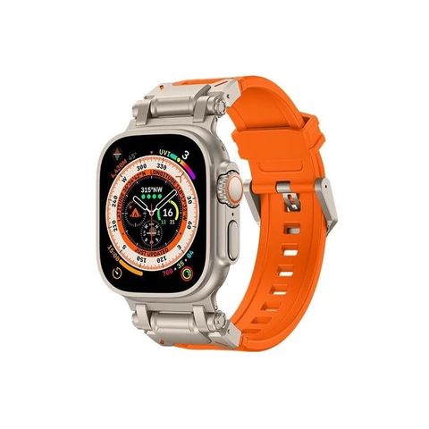  Dây đeo TPU cao cấp dành cho Apple watch size 42/44/45/49mm khóa kim loại chắc chắn không gỉ 