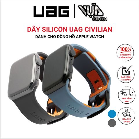  Dây Sillicon Cho APPLE WATCH 44/42/45/50 UAG CIVILIAN Không thấm mồ hôi 