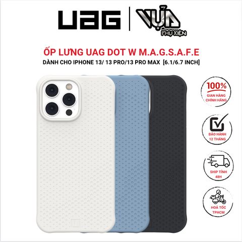  Ốp Lưng Cho IPHONE 13/ 13 PRO/ 13 PRO MAX UAG DOT W SẠC TỪ TÍNH BÁM DÍNH bảo vệ chống rơi rớt 