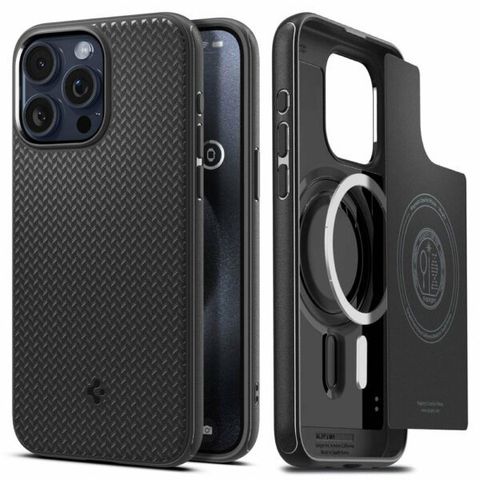  ỐP LƯNG SPIGEN DÀNH CHO IPHONE 15 PRO/ 15 PRO MAX M.A.G ARMOR M.A.G.F.I.T chất liệu TPU và PC cứng cáp 