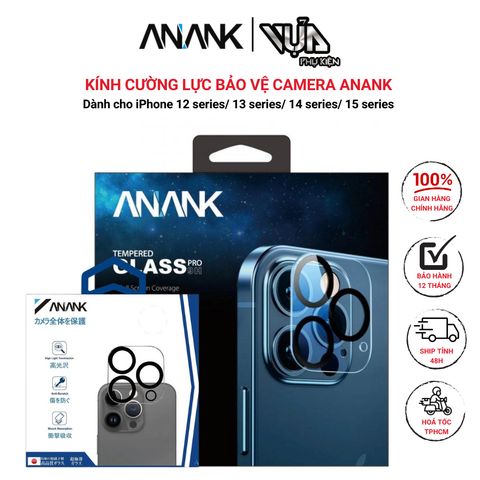  Miếng dán bảo vệ Lens camera ANANK trong suốt dành cho iPhone 12 series/13 series/14 series/15 series 