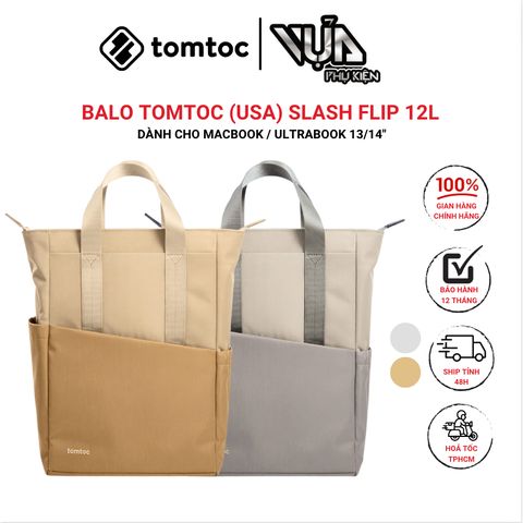  BALO TOMTOC (USA) SLASH FLIP 12L FOR MACBOOK / ULTRABOOK 13/14″ A63 Chất liệu vải siêu nhẹ, chống văng 