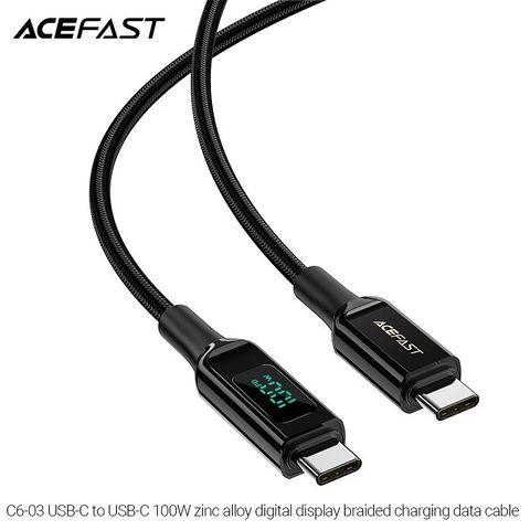  Dây Cáp ACEFAST Lightning (1.2m) - C1-02 Cáp hỗ trợ sạc nhanh (lên đến 2.4A) đồng thời chống quá nhiệt 