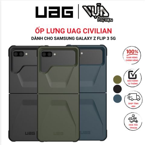  Ốp Lưng Cho SAMSUNG GALAXY Z FLIP 3 5G UAG CIVILIAN giảm chấn và phân tán năng lượng 