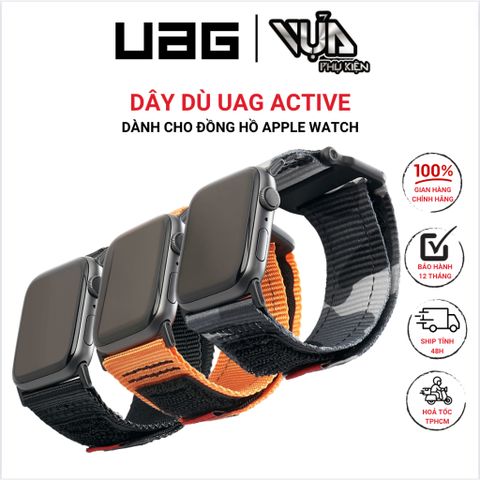  Dây Dù Cho APPLE WATCH 44/42/45/49 - 40/38/41 UAG ACTIVE Vật liệu nylon có độ bền cao 