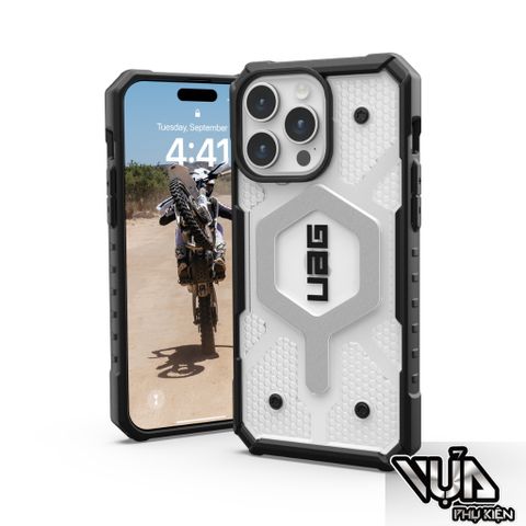  ỐP LƯNG UAG PATHFINDER CLEAR W SẠC TỪ TÍNH CHO IPHONE 15/ 15 Pro/ 15 Plus/ 15 Pro Max 