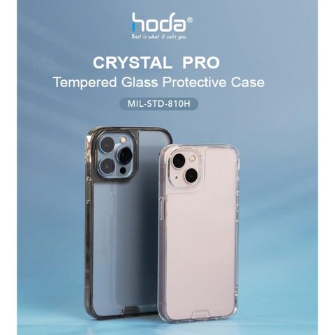  Ốp Lưng Crystal Pro HODA Dành Cho iPhone 13/iPhone 13 Pro/iPhone 13 Pro MaxỐp chống sốc, mặt lưng kính cườ 