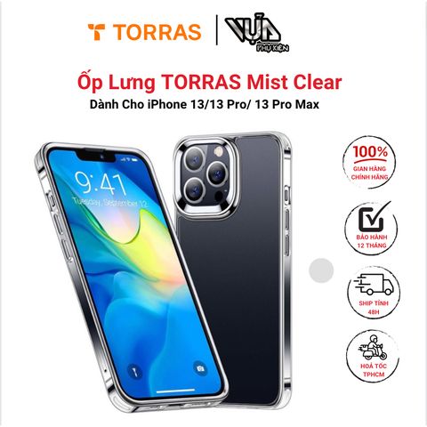  Ốp lưng TORRAS Mist Clear cho iPhone 13/ 13 Pro/ 13 Pro Max vệ chống trầy xước, chống sốc 