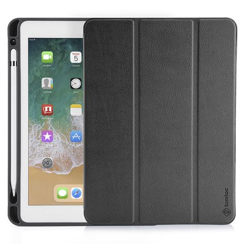  ỐP BAO DA TOMTOC (USA) SMART COVER SLIM WITH PEN HOLDER Dành Cho IPAD 9.7/10.5 Inch 