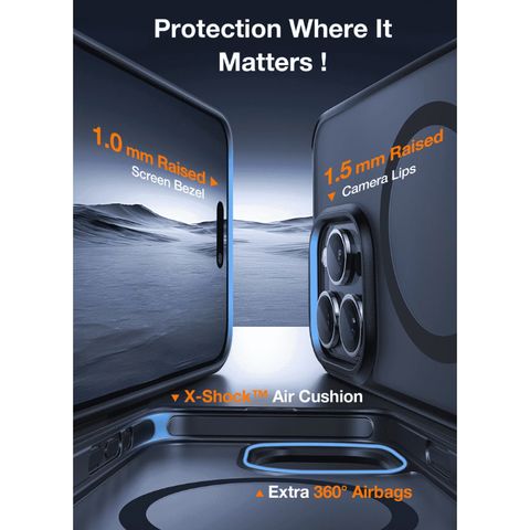  Ốp lưng TORRAS UPRO Pstand cho iPhone 15 Pro / 15 Pro Max chống sốc, chống trầy xước, tương thích Mags 