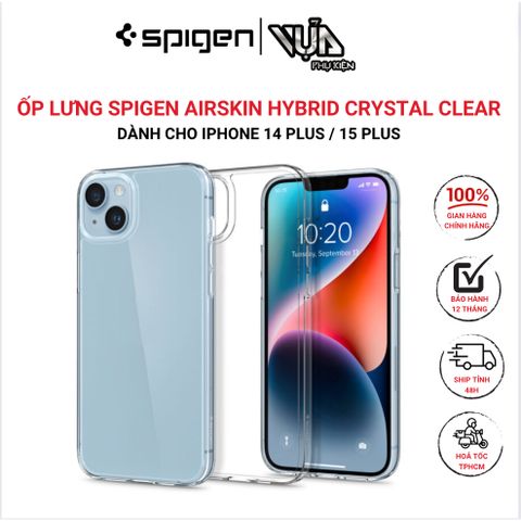  ỐP LƯNG IPHONE 14 PLUS / 15 PLUS SPIGEN ULTRA HYBRID CRYSTAL CLEAR 