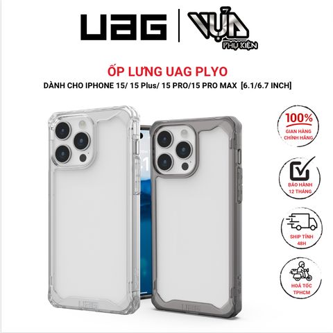  ỐP LƯNG UAG PLYO CHO IPHONE 15/ 15 Plus/ 15 Pro/ 15 Pro Max 