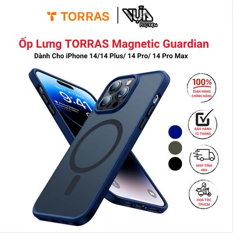  Ốp lưng TORRAS Magnetic Guardian cho iPhone 14 /14 Plus/ 14 Pro/ 14 Pro Max bảo vệ chống trầy xước, chống sốc 