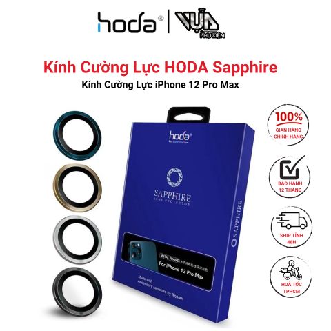  Miếng dán bảo vệ Lens camera HODA Sapphire cho iPhone 12 Pro/ 12 Pro Max Chống bám bụi Chống phản chiếu 