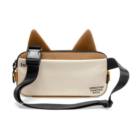  TÚI ĐEO CHÉO TOMTOC X MONSTER HUNTER PALICO EDC SLING BAG 4L MINIMALIST bằng nhung siêu mềm và da PU 