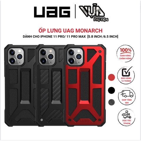  ỐP LƯNG UAG MONARCH CHO IPHONE 11 PRO/ 11 Pro Max Độ bám chắc chắn & các nút bấm thiết kế to hơn. 