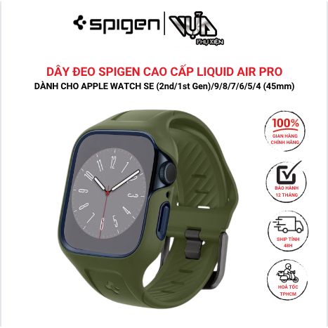  Dây Đeo Spigen Cao Cấp Liquid Air Pro Dành Cho Apple Watch Se (2Nd/1St Gen)/9/8/7/6/5/4 (45Mm) 