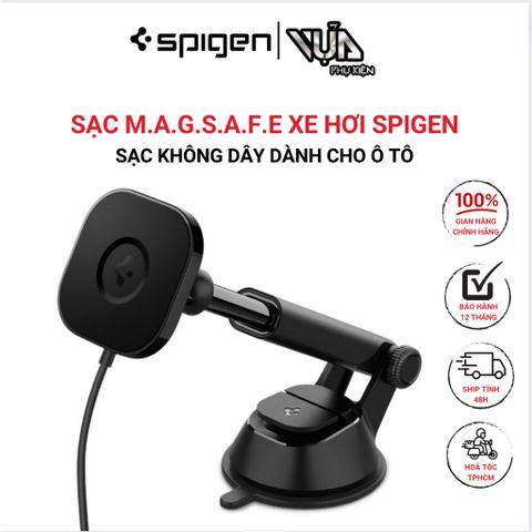  ĐẾ SẠC MAGSAFE XE HƠI SPIGEN ONETAP PRO WIRELESS MAGNETIC CAR CHARGER DASHBOARD (MAGFIT) 