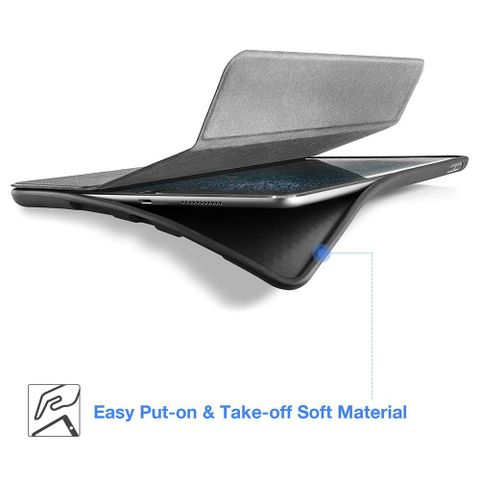  ỐP BAO DA TOMTOC (USA) SMART COVER SLIM WITH PEN HOLDER Dành Cho IPAD 9.7/10.5 Inch 