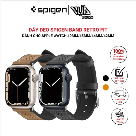  Dây Đeo Spigen Band Retro Fit Dành Cho Apple Watch 49Mm/45Mm/44Mm/42Mm 