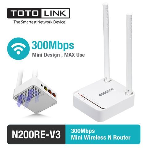 TotoLink N200RE-V3 - Bộ Phát Wifi Chuẩn N Tốc Độ 300Mbps - Hàng Chính Hãng