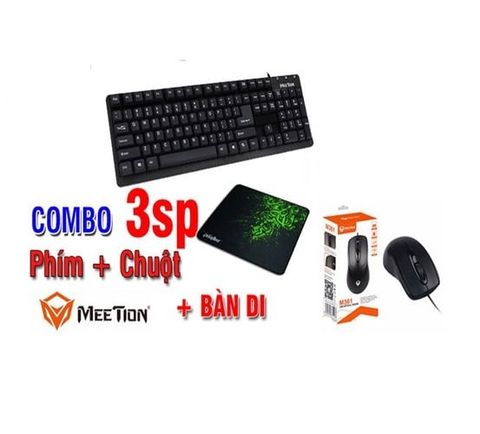 Bộ Phím Chuột Meetion AK100+M361 - Tặng bàn di chuột Razer