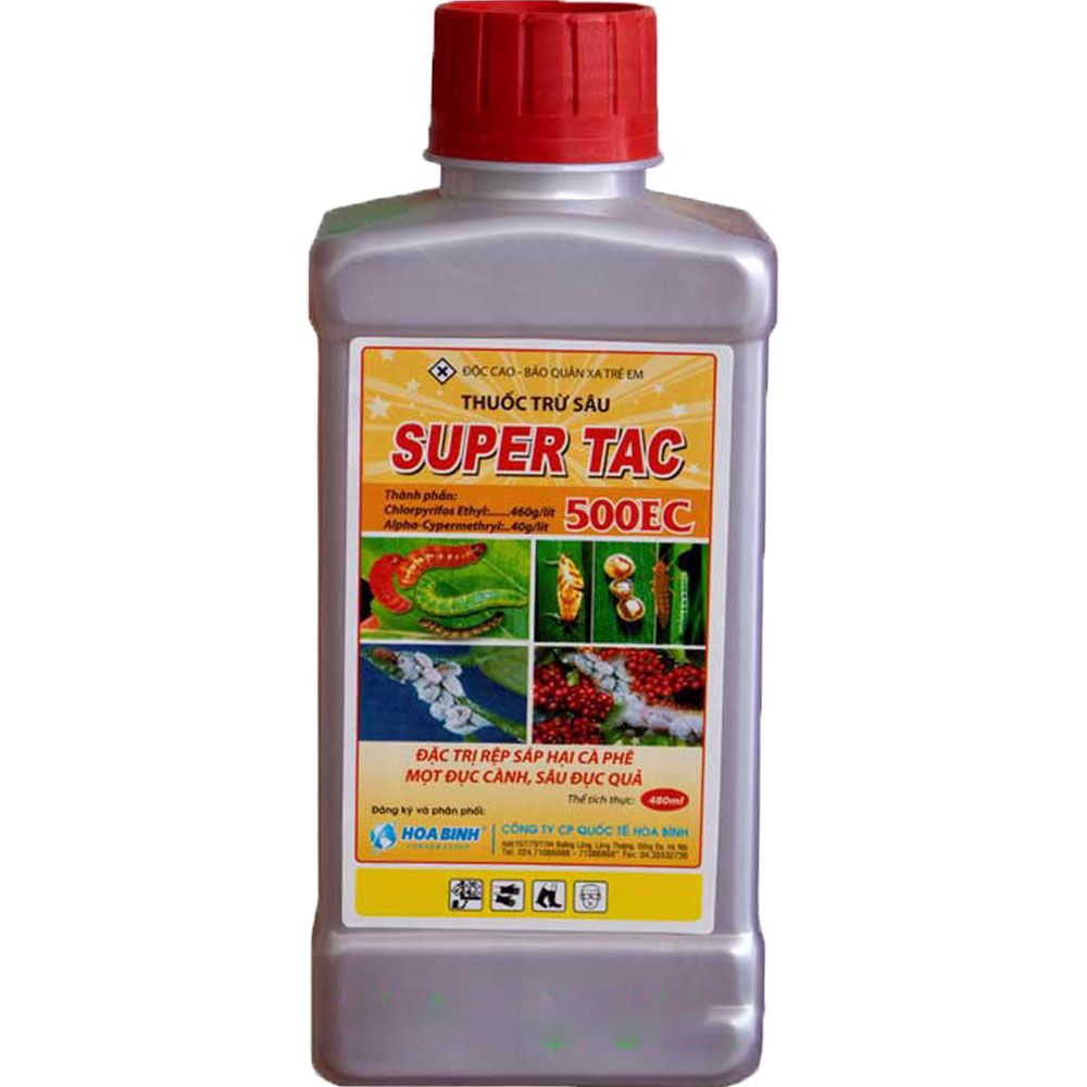 Thuốc Trừ Sâu Đặc Trị Rệp Sáp Hại Cà Phê, Mọt Đục Cành, Sâu Đục Quả Cà Phê - Supertac 500EC