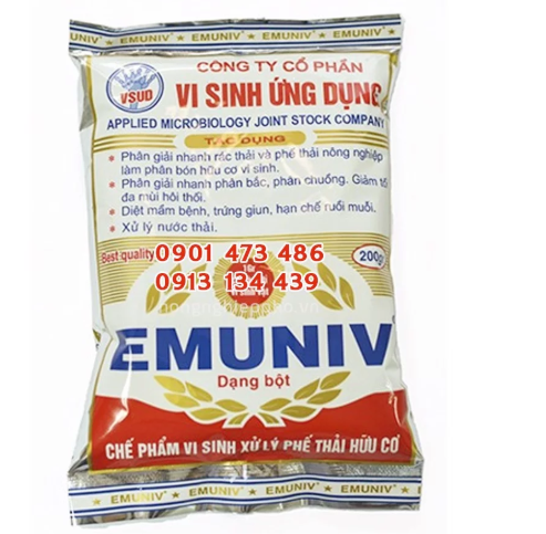 Chế Phẩm EM EMUNIV - Gói 200 GRAM (Ủ Phân Và Rác Thải)