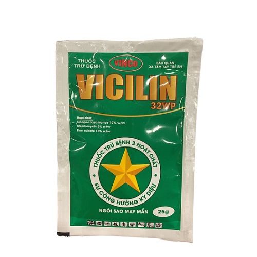Thuốc Trừ Bệnh Phổ Rộng Cho Cây Trồng - Steptomycin + Copper oxychloride + Zinc sulfate - VICILIN 32WP