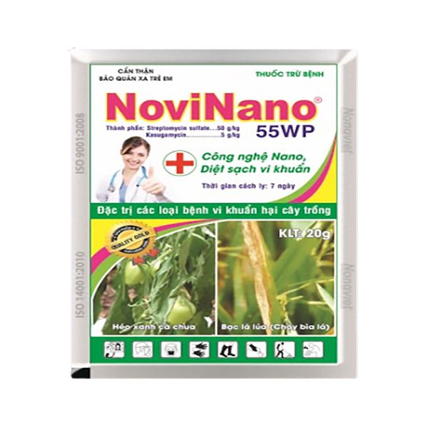 Thuốc Đặc Trị Bệnh Bạc Lá Lúa Và Bệnh Héo Xanh - Novinano 55WP