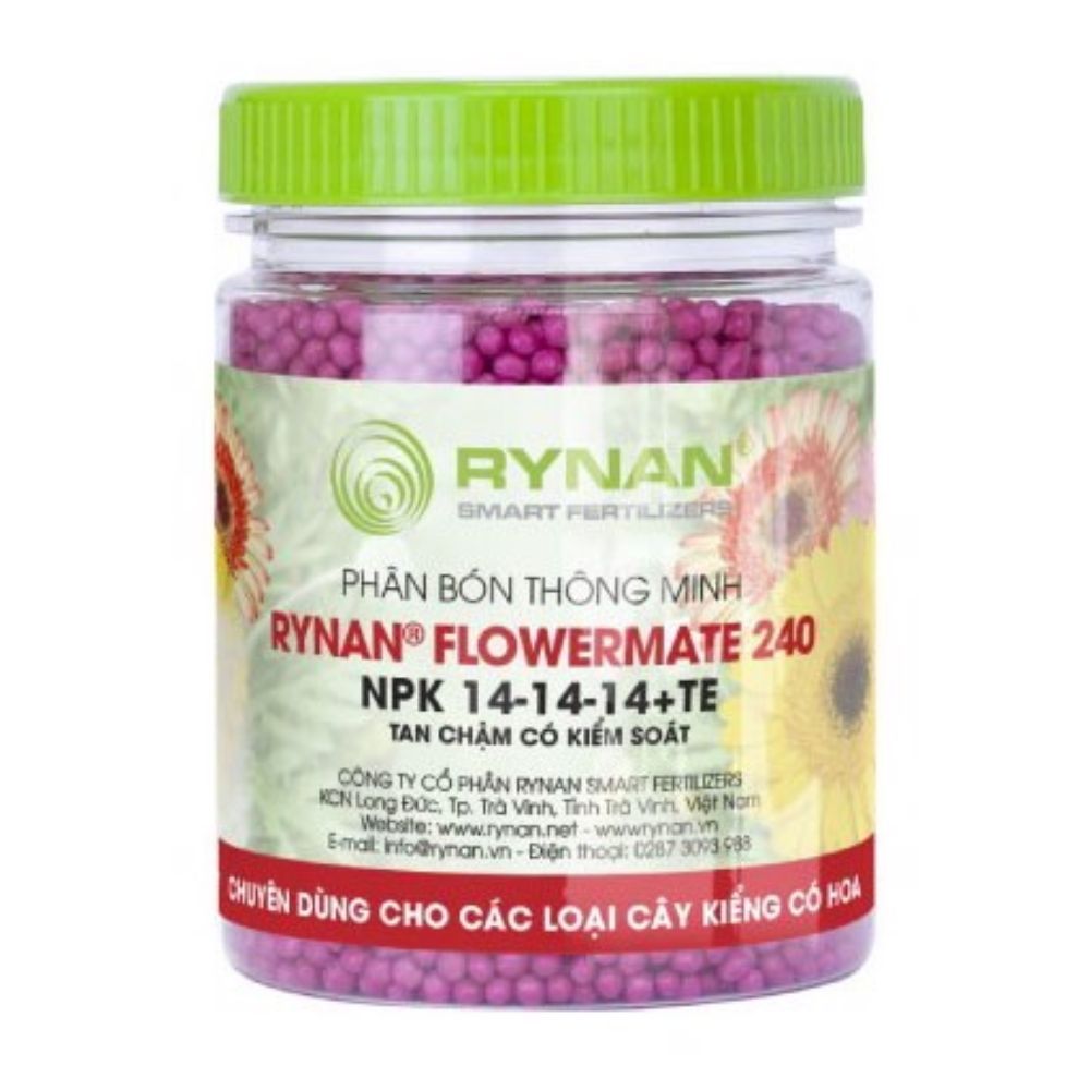 Phân Tan Chậm Thông Minh Rynan Cho Cây Kiểng Có Hoa Flowermate 240 NPK 14-14-14+TE