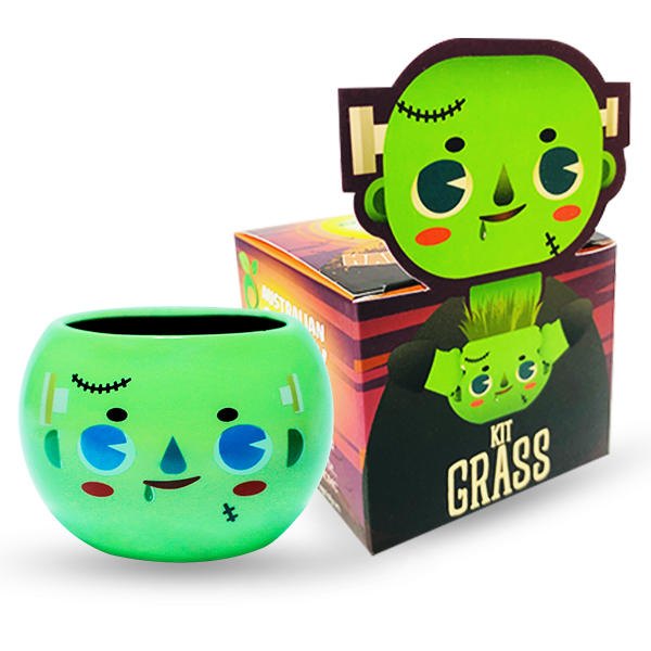 Bộ Cỏ Lúa Mì Tự Trồng Grass Kit Hình Zombie