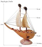  thuyền buồm ra khơi (thuyền vỏ ốc giác 2 buồm) 