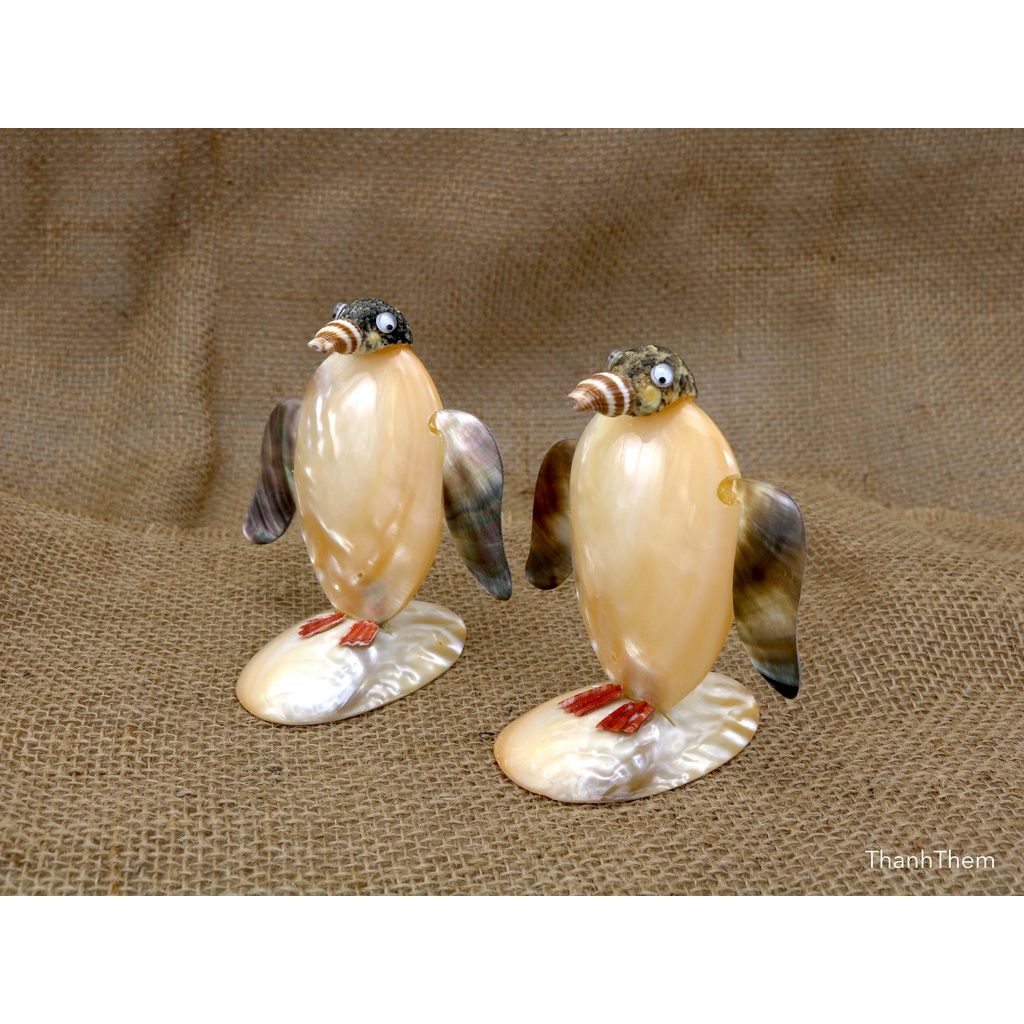 Chim Cánh Cụt Dễ Thương - Làm Từ Vỏ Ốc - Hàng Thủ Công Mỹ Nghệ