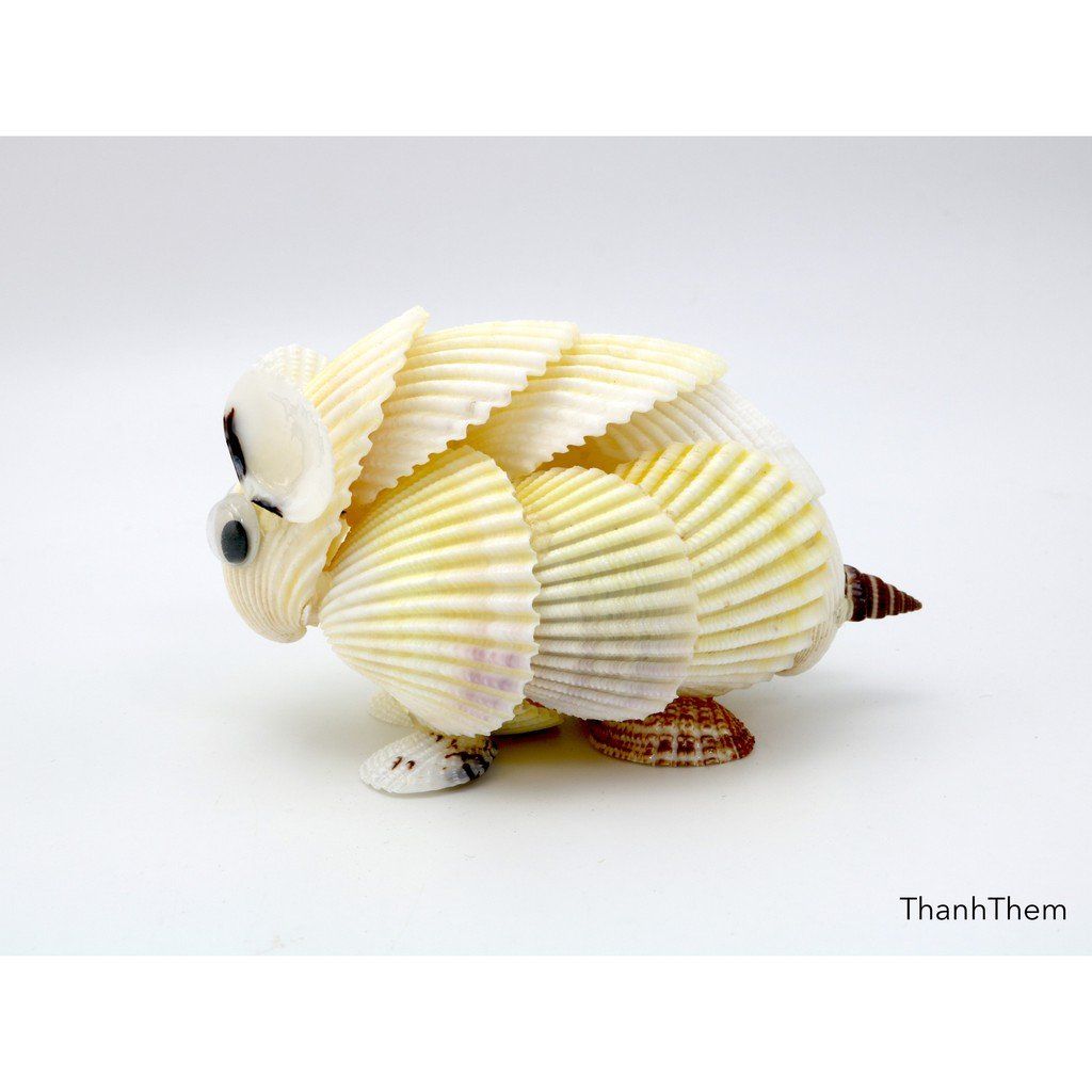 Đôi Chuột Hamster, Hàng Thủ Công, Làm Từ Vỏ ốc Sò Dương, Dùng Để Trang Trí