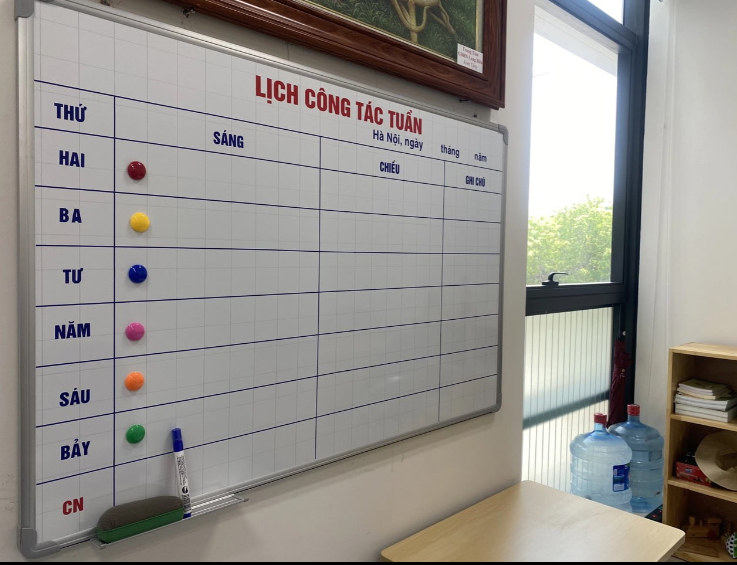Bảng từ trắng Hàn Quốc dán nội dung decal theo yêu cầu