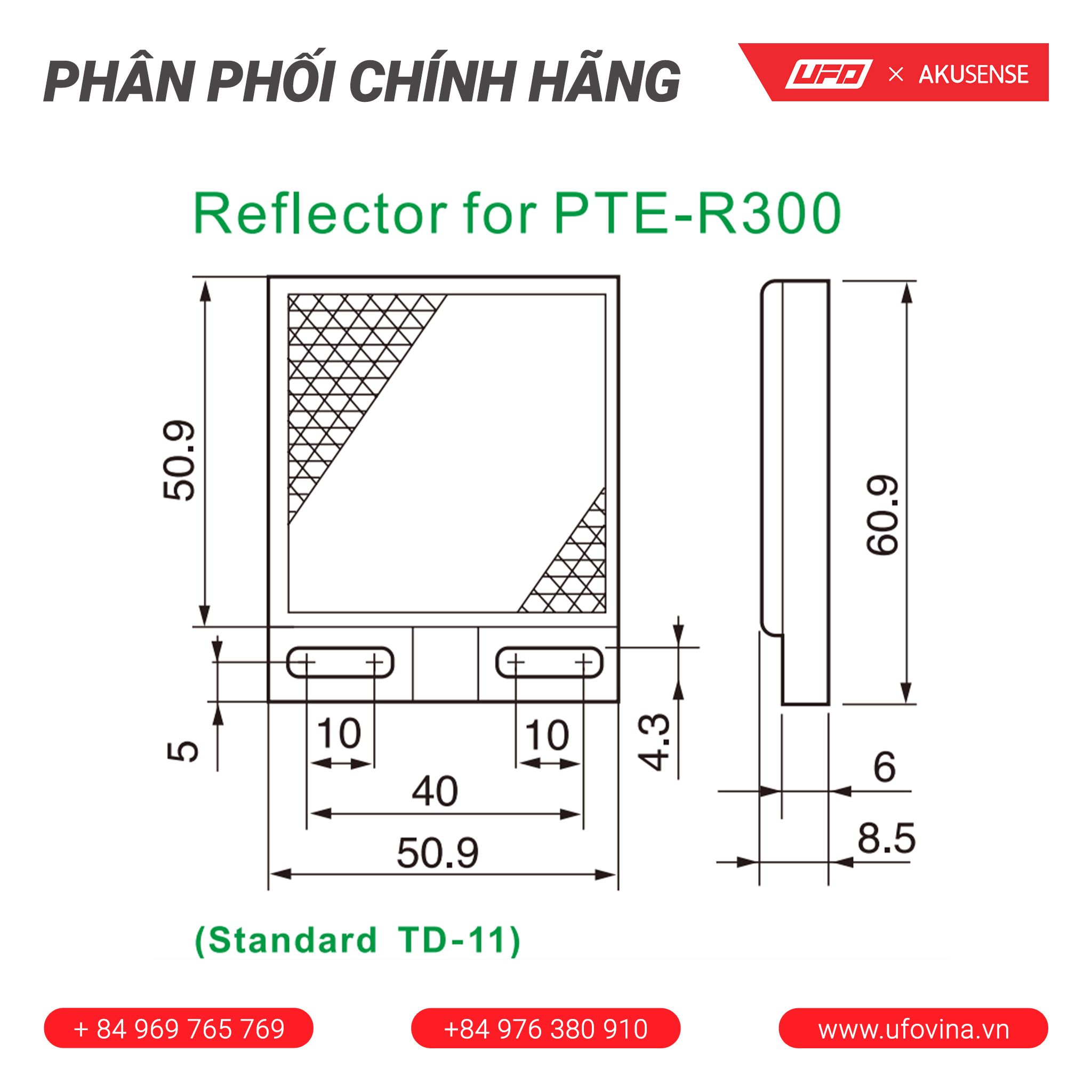 Akusense Square Sensor PTE-R300N