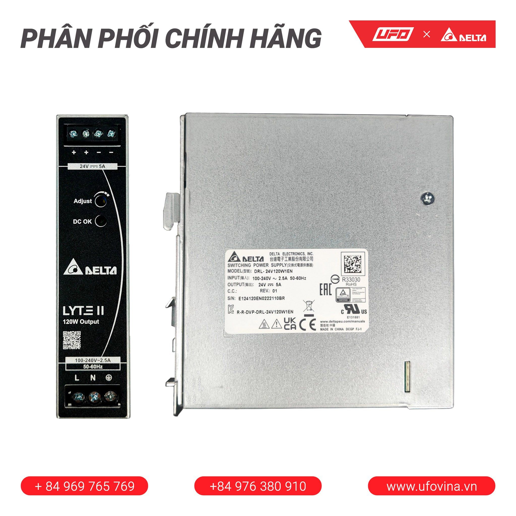 Bộ nguồn Delta - DRL-24V120W1EN