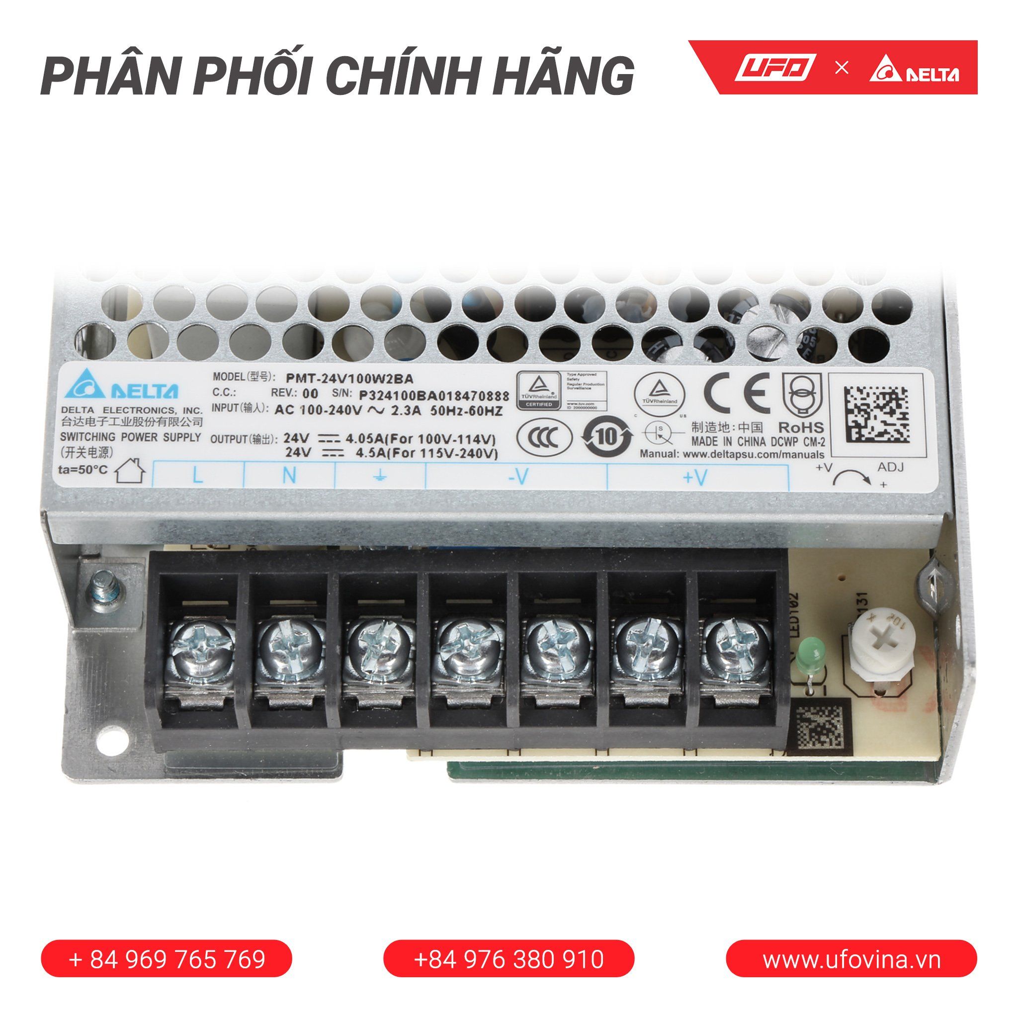 Bộ nguồn Delta - PMT-24V100W2BA