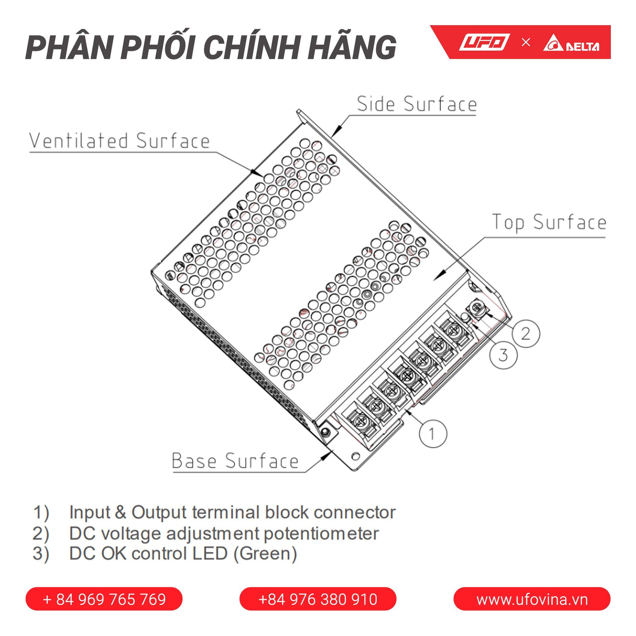 Bộ nguồn Delta - PMT-12V50W2BA