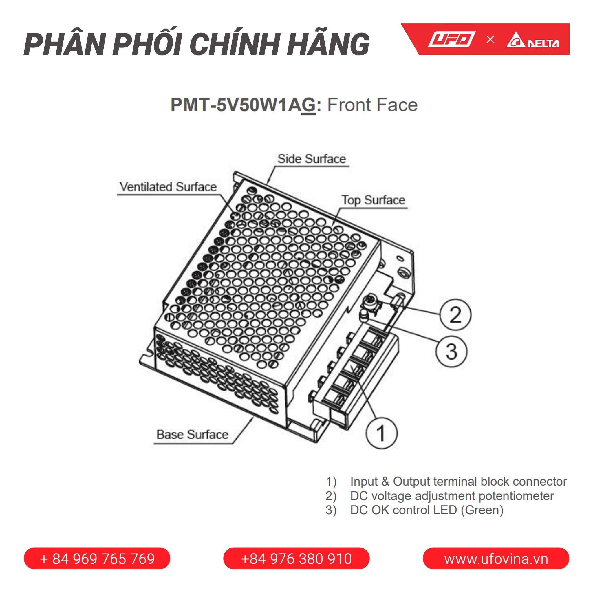 Bộ nguồn Delta - PMT-5V50W1AA