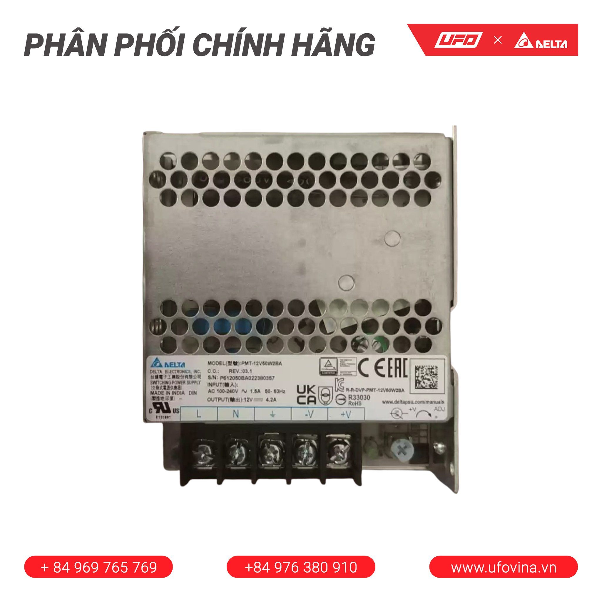 Bộ nguồn Delta - PMT-12V50W2BA