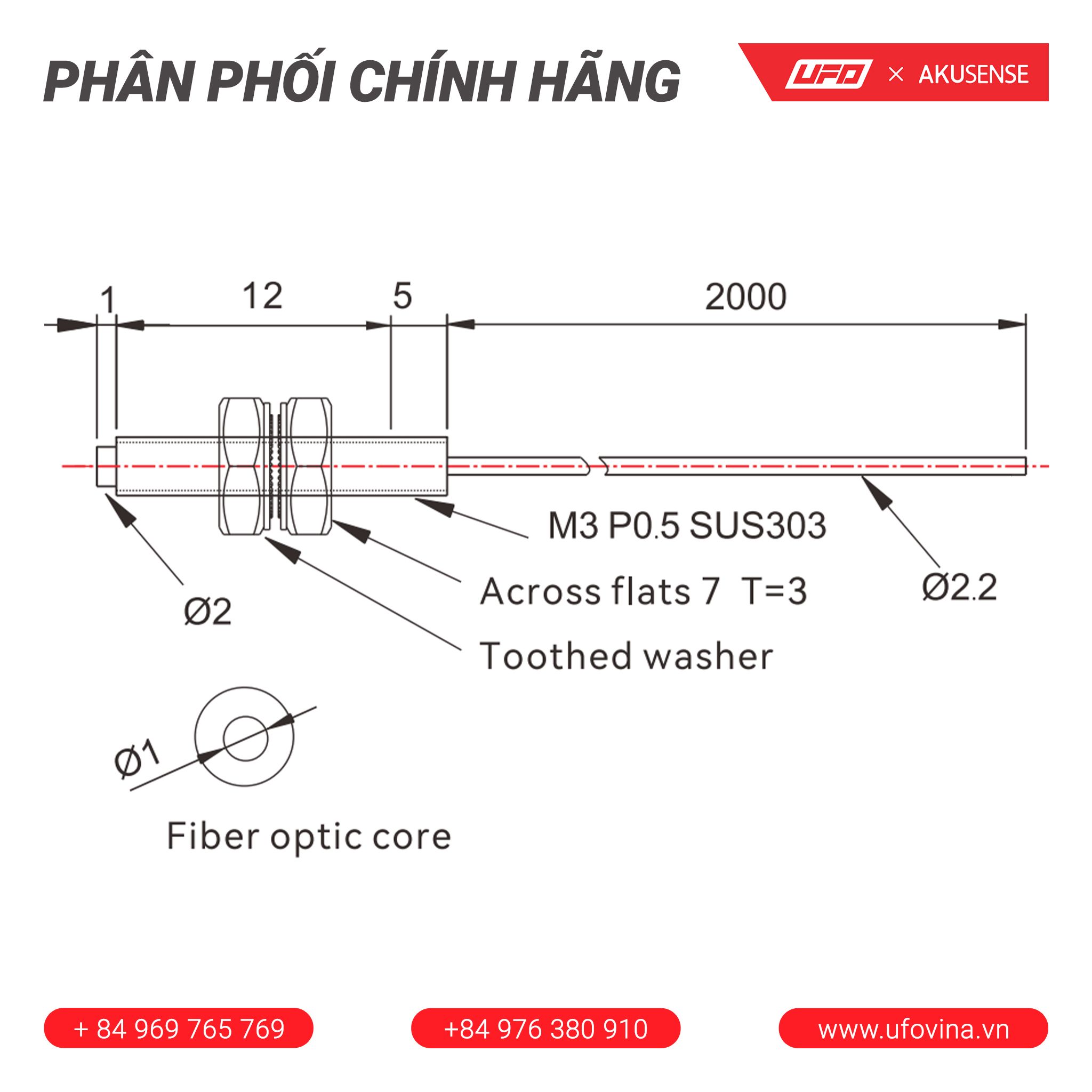 Akusense Universal Type Fiber Optic Element PT-32
