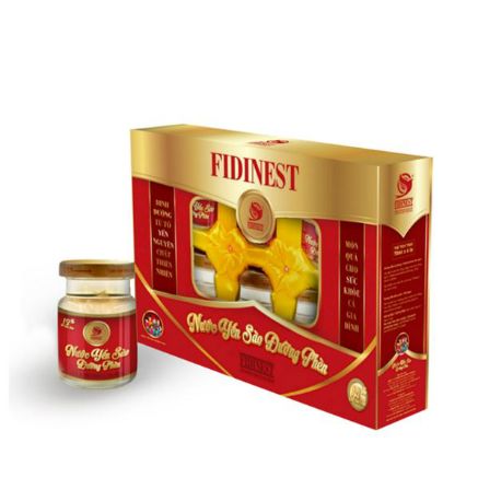 NƯỚC YẾN SÀO FIDINEST ĐƯỜNG PHÈN 12%_HỘP QUÀ 6 LỌ * 70ML