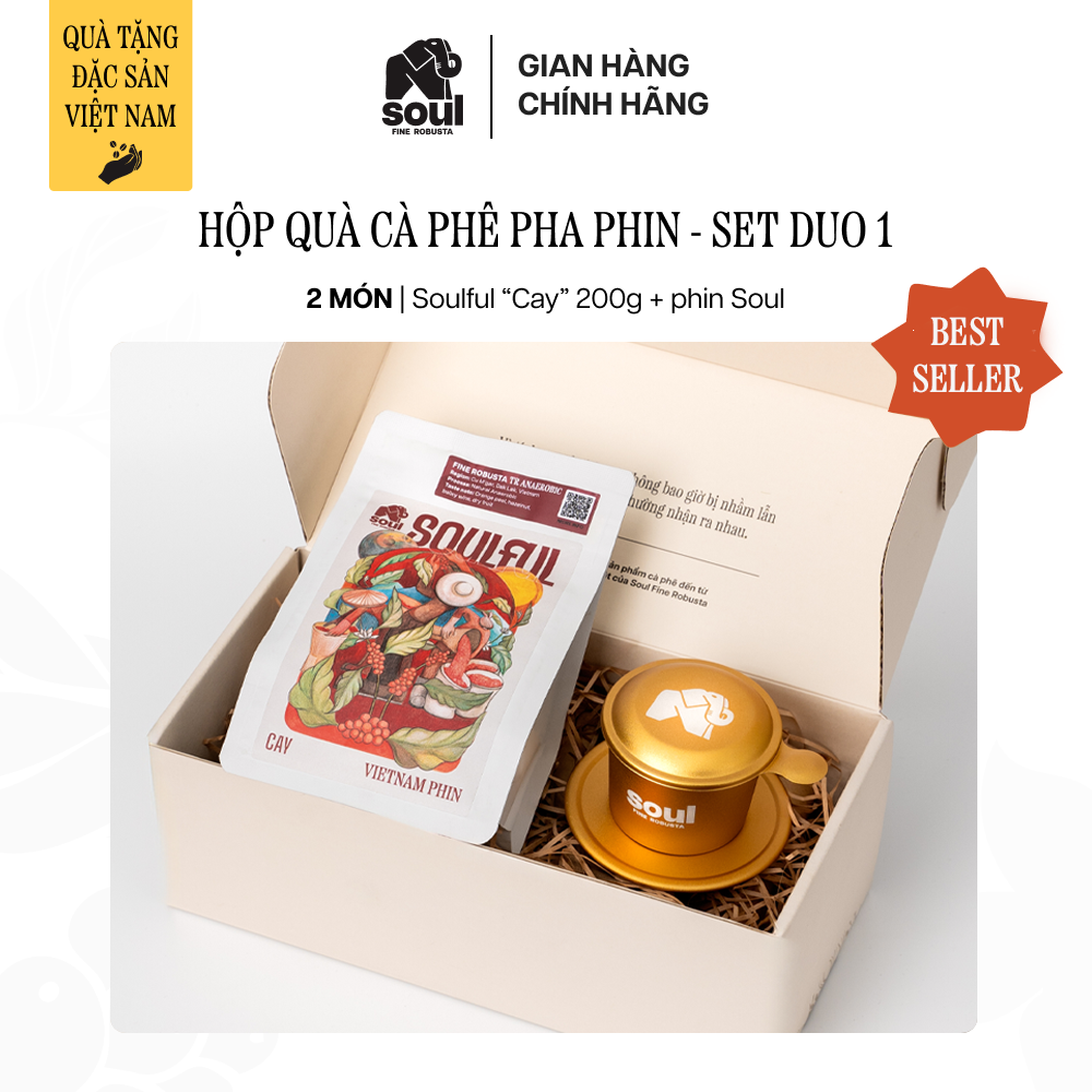 COMBO PHA PHIN 2 MÓN: HỘP QUÀ CÀ PHÊ MÙA VỤ SOULFUL VÀ PHIN SOUL | DUO 1